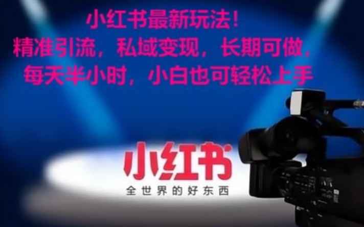 小红书最新玩法！精准引流，私域变现，长期可做，每天半小时，小白也可轻松上手【揭秘】-林文副业站