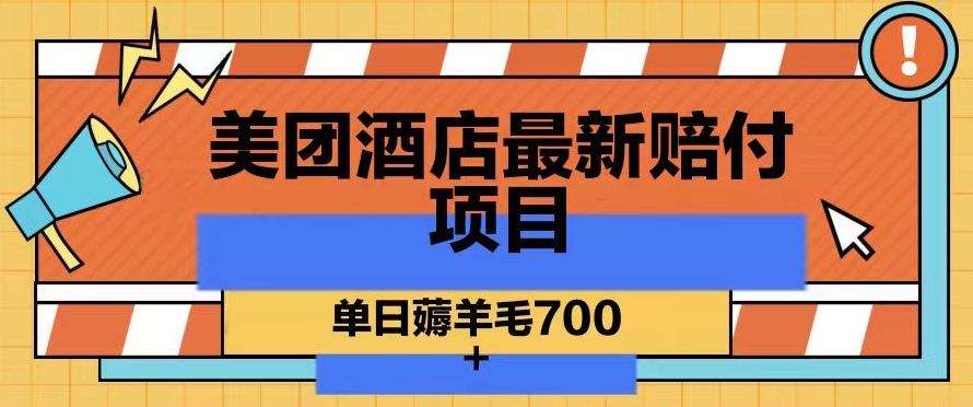 美团酒店最新赔付项目，单日薅羊毛700+【仅揭秘】-林文副业站