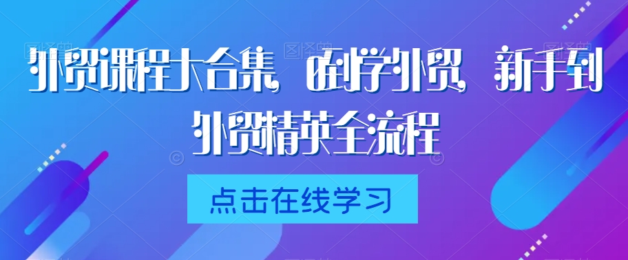 外贸课程大合集，0到1学外贸，新手到外贸精英全流程-林文副业站