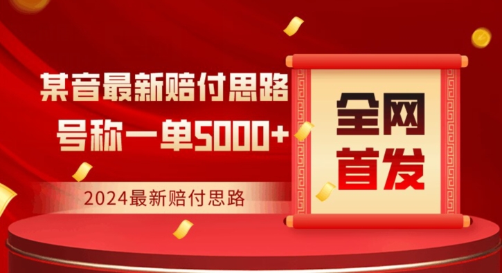 全网首发，2024最新抖音赔付项目，号称一单5000+保姆级拆解【仅揭秘】-林文副业站