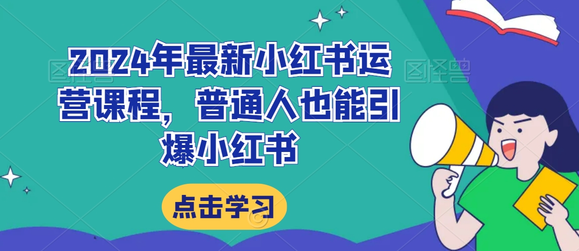 2024年最新小红书运营课程，普通人也能引爆小红书-林文副业站