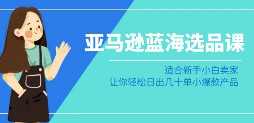亚马逊-蓝海选品课：适合新手小白卖家，让你轻松日出几十单小爆款产品-林文副业站