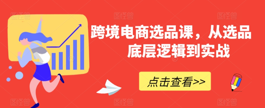 跨境电商选品课，从选品到底层逻辑到实战-林文副业站