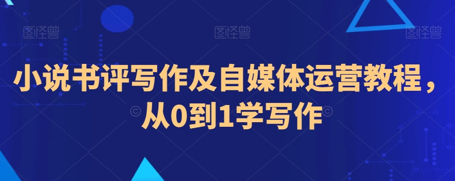 小说书评写作及自媒体运营教程，从0到1学写作-林文副业站