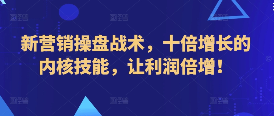 新营销操盘战术，十倍增长的内核技能，让利润倍增！-林文副业站