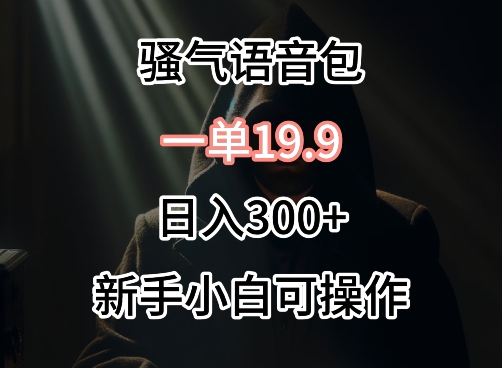 0成本卖骚气语音包，一单19.9.日入300+【揭秘】-林文副业站