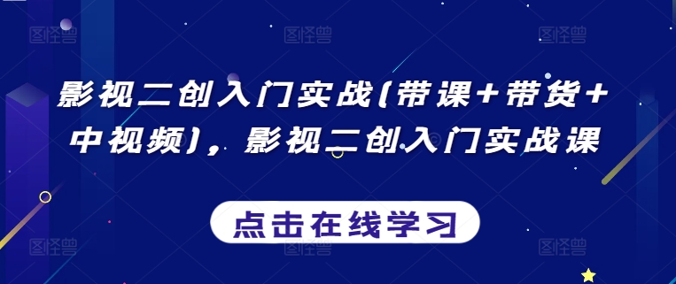 影视二创入门实战(带课+带货+中视频)，影视二创入门实战课-林文副业站