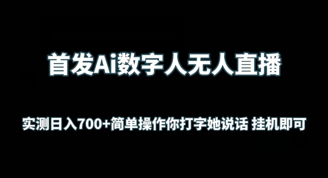首发Ai数字人无人直播，实测日入700+无脑操作 你打字她说话挂机即可【揭秘】-林文副业站