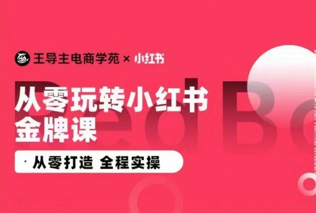 王导主·小红书电商运营实操课，​从零打造  全程实操-林文副业站