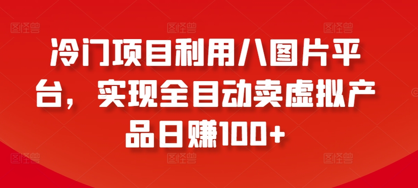 冷门项目利用八图片平台，实现全目动卖虚拟产品日赚100+【揭秘】-林文副业站
