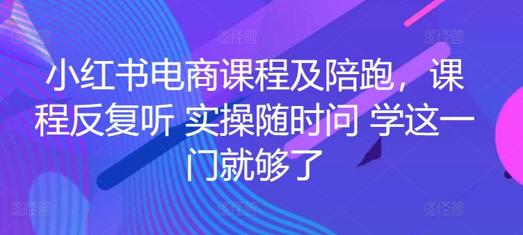 小红书电商课程及陪跑，课程反复听 实操随时问 学这一门就够了-林文副业站