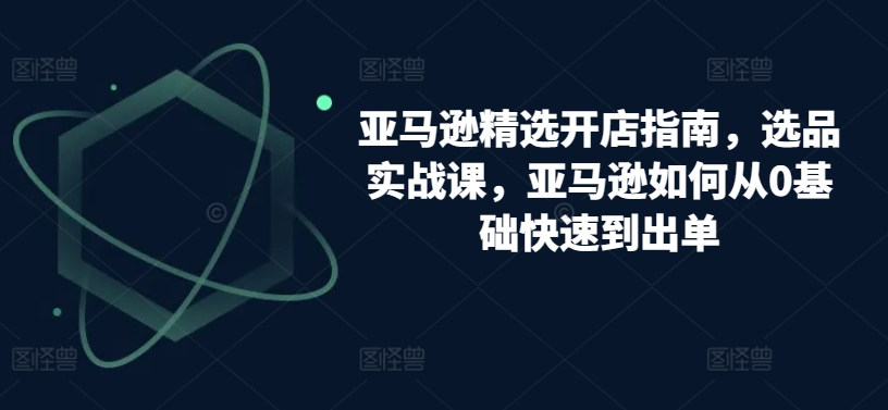 亚马逊精选开店指南，选品实战课，亚马逊如何从0基础快速到出单-林文副业站