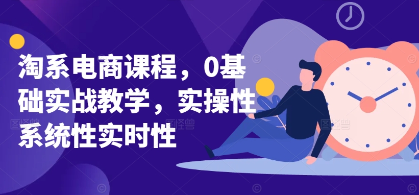 淘系电商课程，0基础实战教学，实操性系统性实时性-林文副业站