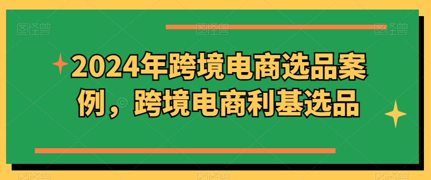 2024年跨境电商选品案例，跨境电商利基选品-林文副业站
