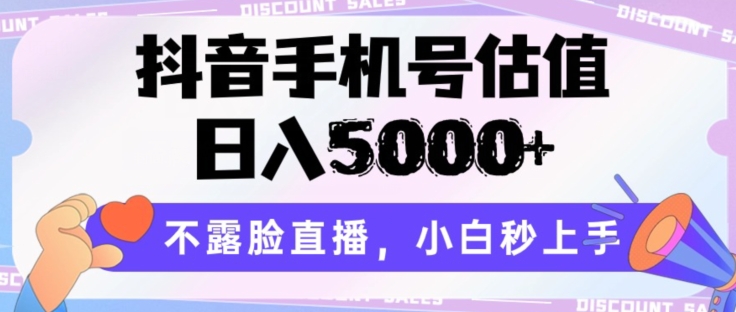 抖音手机号估值，日入5000+，不露脸直播，小白秒上手【揭秘】-林文副业站