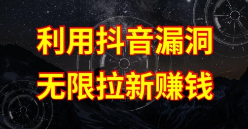 利用抖音链接漏洞，无限拉新赚钱【漏洞原理+操作流程】【揭秘】-林文副业站
