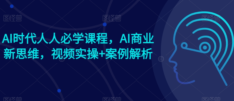 AI时代人人必学课程，AI商业新思维，视频实操+案例解析【赠AI商业爆款案例】-林文副业站