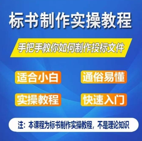 标书制作实操教程，手把手教你如何制作授标文件，零基础一周学会制作标书-林文副业站