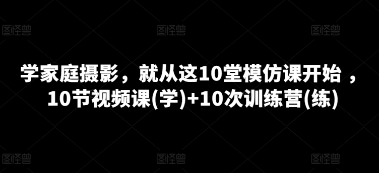 学家庭摄影，就从这10堂模仿课开始 ，10节视频课(学)+10次训练营(练)-林文副业站