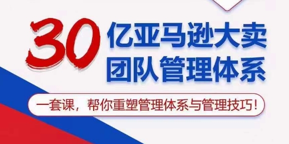 30亿亚马逊大卖团队管理体系，一套课，帮你重塑管理体系与管理技巧-林文副业站
