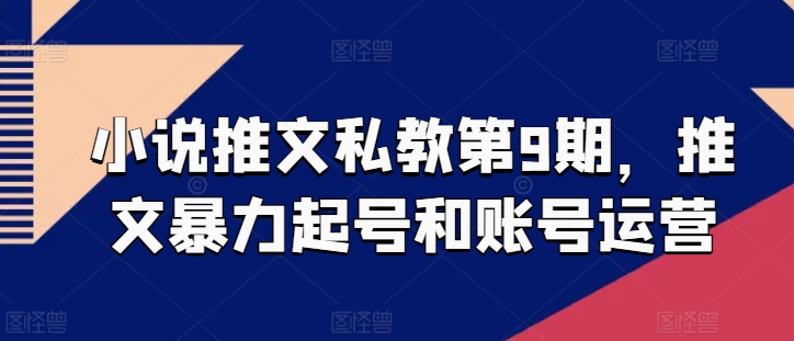 小说推文私教第9期，推文暴力起号和账号运营-林文副业站