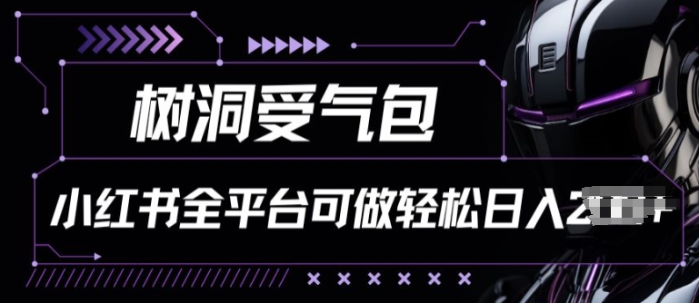 小红书等全平台树洞受气包项目，轻松日入一两张【揭秘】-林文副业站