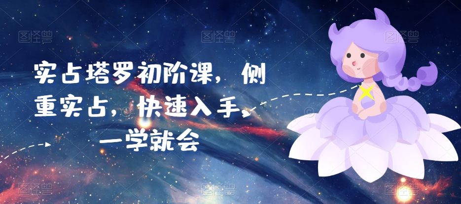 实占塔罗初阶课，侧重实占，快速入手，一学就会-林文副业站