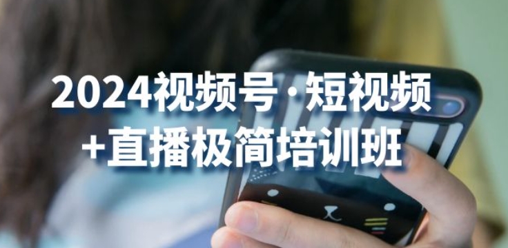 2024视频号·短视频+直播极简培训班：抓住视频号风口，流量红利-林文副业站