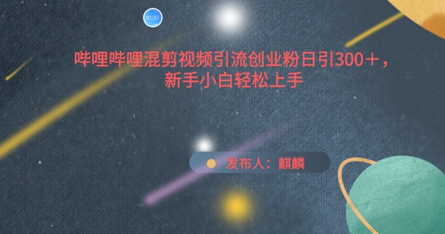 哔哩哔哩混剪视频引流创业粉日引300+，新手小白轻松上手【揭秘】-林文副业站