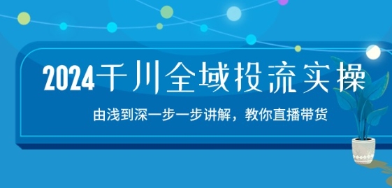 2024千川全域投流精品实操：由谈到深一步一步讲解，教你直播带货-15节-林文副业站