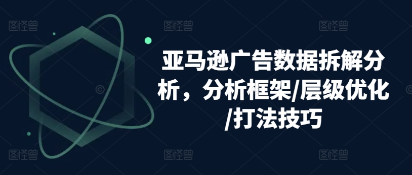 亚马逊广告数据拆解分析，分析框架/层级优化/打法技巧-林文副业站