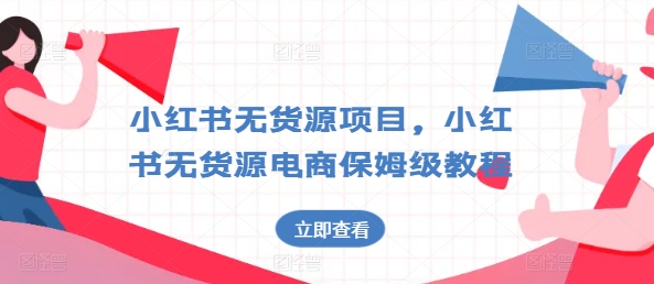 小红书无货源项目，小红书无货源电商保姆级教程【揭秘】-林文副业站