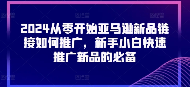 2024从零开始亚马逊新品链接如何推广，新手小白快速推广新品的必备-林文副业站