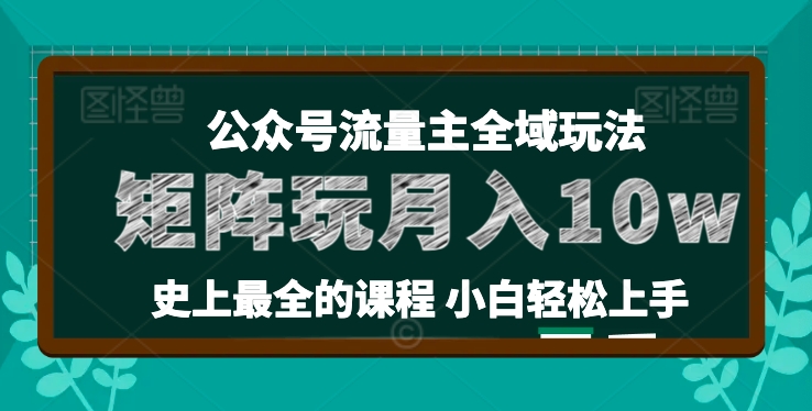 麦子甜公众号流量主全新玩法，核心36讲小白也能做矩阵，月入10w+-林文副业站