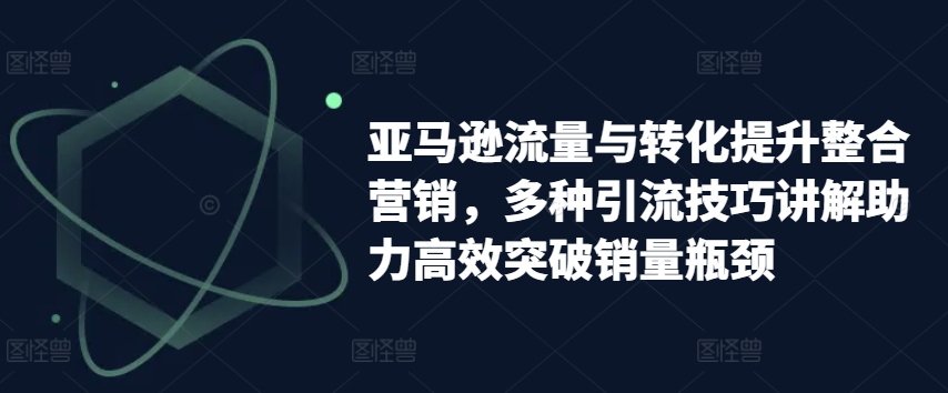 亚马逊流量与转化提升整合营销，多种引流技巧讲解助力高效突破销量瓶颈-林文副业站