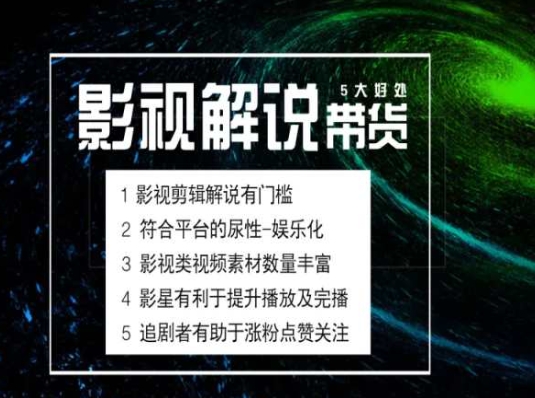 电影解说剪辑实操带货全新蓝海市场，电影解说实操课程-林文副业站