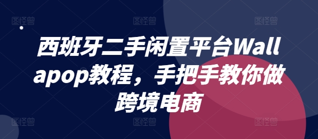 西班牙二手闲置平台Wallapop教程，手把手教你做跨境电商-林文副业站