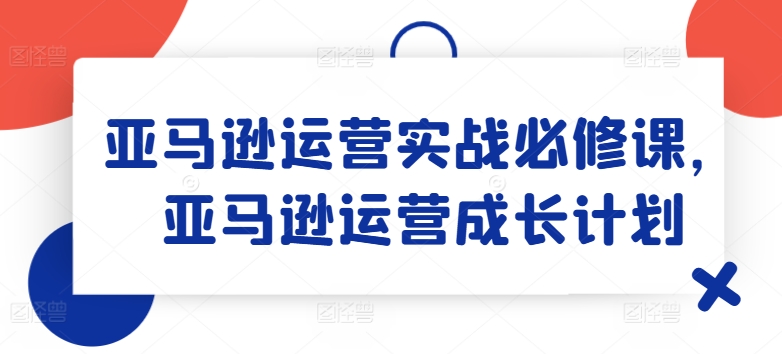 亚马逊运营实战必修课，亚马逊运营成长计划-林文副业站