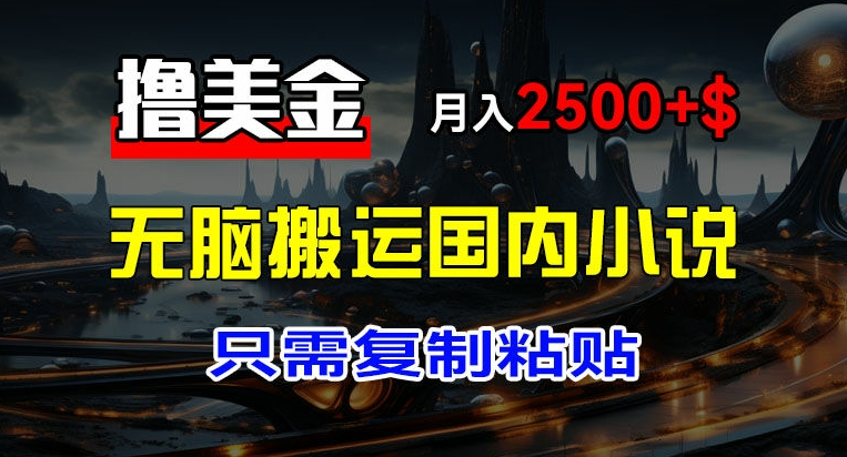 最新撸美金项目，搬运国内小说爽文，只需复制粘贴，稿费月入2500+美金，新手也能快速上手【揭秘】-林文副业站