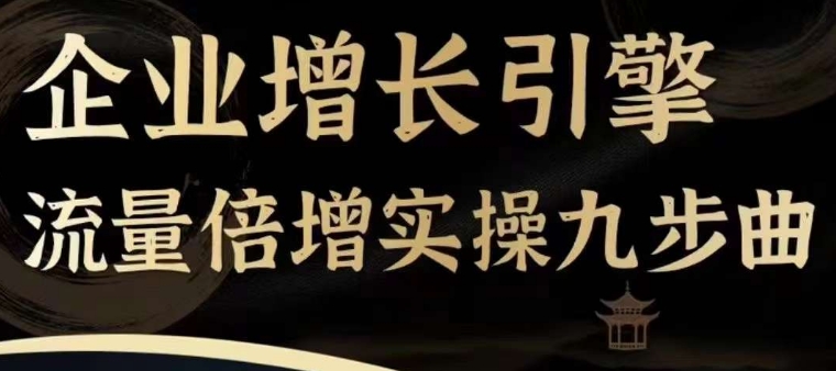 企业增长引擎流量倍增实操九步曲，一套课程帮你找到快速、简单、有效、可复制的获客+变现方式，-林文副业站