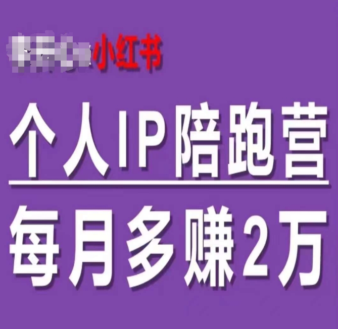 小红书个人IP陪跑营，60天拥有自动转化成交的双渠道个人IP，每月多赚2w-林文副业站