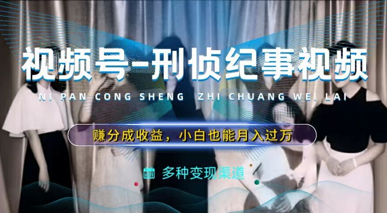 利用刑侦纪实视频，赚视频号分成计划收益，操作简单，新手小白轻松月入过万【揭秘】-林文副业站