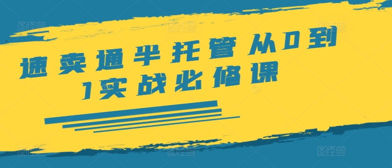 速卖通半托管从0到1实战必修课，开店/产品发布/选品/发货/广告/规则/ERP/干货等-林文副业站