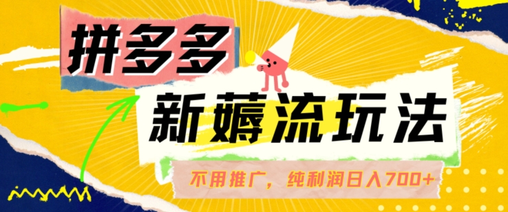 拼多多最新薅流玩法，无需开车推广，纯靠自然流吃饭-单纯赚50+利润，日入700+【揭秘】-林文副业站