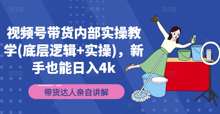 视频号带货内部实操教学(底层逻辑+实操)，新手也能日入4k-林文副业站