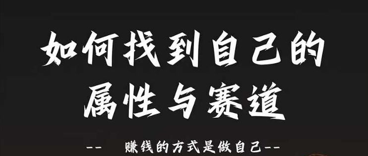 赛道和属性2.0：如何找到自己的属性与赛道，赚钱的方式是做自己-林文副业站