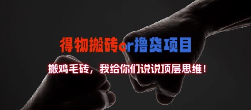 得物搬砖撸货项目?掰下数据，我给你们说说顶层思维【揭秘】-林文副业站