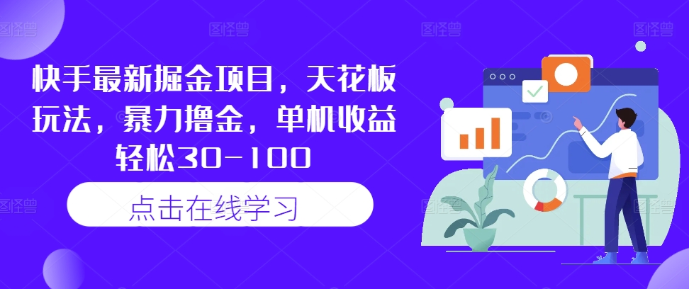 快手最新掘金项目，天花板玩法，暴力撸金，单机收益轻松30-100-林文副业站