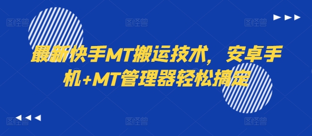 最新快手MT搬运技术，安卓手机+MT管理器轻松搞定-林文副业站