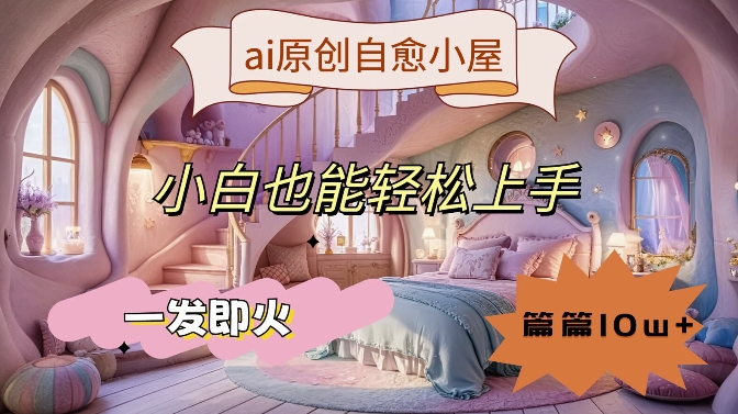 ai原创治愈小屋，小白也能轻松上手，一发即火，篇篇10w+【揭秘】-林文副业站